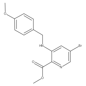Methyl 5-bromo-3-((4-methoxybenzyl)amino)picolinate Structure