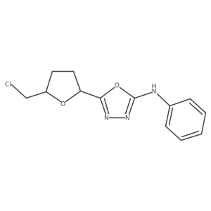 5-[5-(Chloromethyl)oxolan-2-yl]-N-phenyl-1,3,4-oxadiazol-2-amine Structure