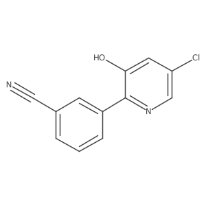 3-(5-Chloro-3-hydroxypyridin-2-yl)benzonitrile Structure