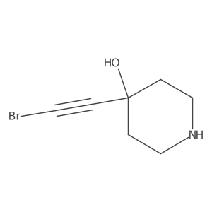 4-(2-Bromoethynyl)piperidin-4-ol结构式