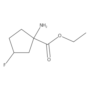 Ethyl 1-amino-3-fluoro-cyclopentanecarboxylate结构式