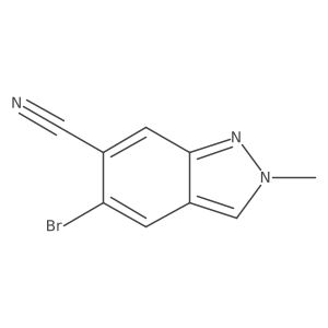 5-bromo-2-methyl-2H-Indazole-6-carbonitrile结构式