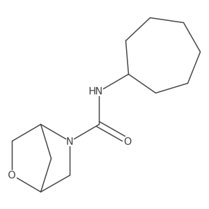 N-cycloheptyl-2-oxa-5-azabicyclo[2.2.1]heptane-5-carboxamide结构式