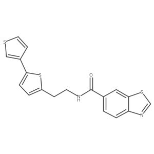 N-(2-{[2,3'-bithiophene]-5-yl}ethyl)-1,3-benzothiazole-6-carboxamide Structure