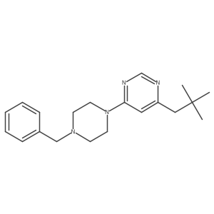 4-(4-Benzylpiperazin-1-yl)-6-(2,2-dimethylpropyl)pyrimidine结构式