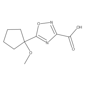 5-(1-Methoxycyclopentyl)-1,2,4-oxadiazole-3-carboxylic acid结构式