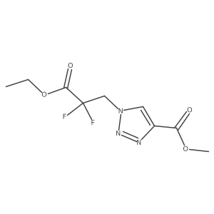 methyl 1-(3-ethoxy-2,2-difluoro-3-oxopropyl)-1H-1,2,3-triazole-4-carboxylate Structure