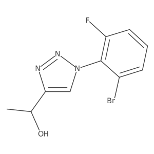 1-[1-(2-bromo-6-fluorophenyl)-1H-1,2,3-triazol-4-yl]ethan-1-ol Structure