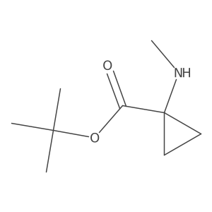 Tert-butyl 1-(methylamino)cyclopropane-1-carboxylate结构式