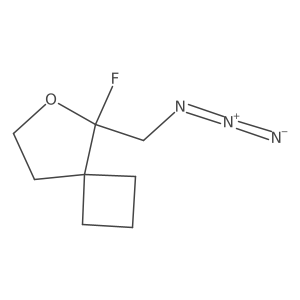 5-(Azidomethyl)-5-fluoro-6-oxaspiro[3.4]octane结构式