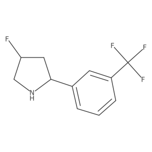 4-Fluoro-2-[3-(trifluoromethyl)phenyl]pyrrolidine结构式