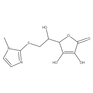 3,4-dihydroxy-5-{1-hydroxy-2-[(1-methyl-1H-imidazol-2-yl)sulfanyl]ethyl}-2,5-dihydrofuran-2-one结构式