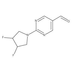 2-(3,4-Difluoropyrrolidin-1-yl)pyrimidine-5-carbaldehyde Structure