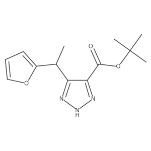 tert-butyl 5-[1-(furan-2-yl)ethyl]-1H-1,2,3-triazole-4-carboxylate结构式