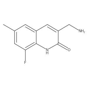 3-(Aminomethyl)-8-fluoro-6-methylquinolin-2-ol结构式