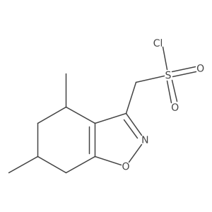 (4,6-Dimethyl-4,5,6,7-tetrahydro-1,2-benzoxazol-3-yl)methanesulfonyl chloride Structure