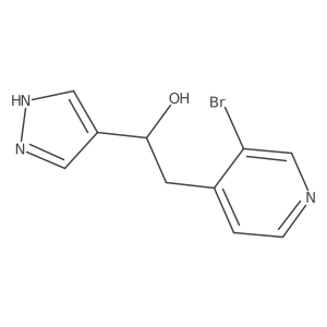 2-(3-bromopyridin-4-yl)-1-(1H-pyrazol-4-yl)ethan-1-ol Structure