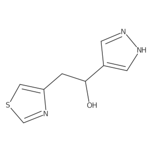 1-(1H-pyrazol-4-yl)-2-(1,3-thiazol-4-yl)ethan-1-ol Structure