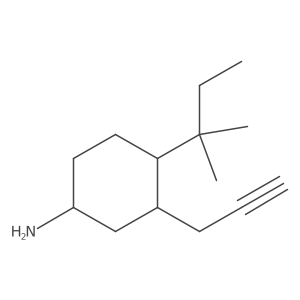 4-(2-Methylbutan-2-yl)-3-(prop-2-yn-1-yl)cyclohexan-1-amine结构式