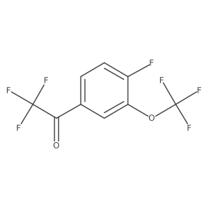 2,2,2-Trifluoro-1-[4-fluoro-3-(trifluoromethoxy)phenyl]ethanone Structure