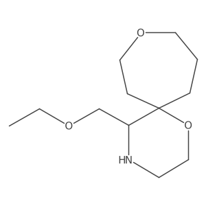 5-(Ethoxymethyl)-1,9-dioxa-4-azaspiro[5.6]dodecane结构式