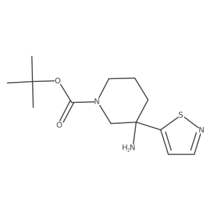 Tert-butyl 3-amino-3-(1,2-thiazol-5-yl)piperidine-1-carboxylate结构式