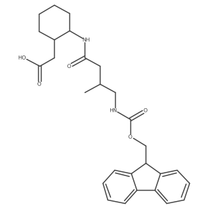 2-{2-[4-({[(9H-fluoren-9-yl)methoxy]carbonyl}amino)-3-methylbutanamido]cyclohexyl}acetic acid Structure