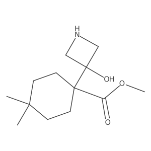 Methyl 1-(3-hydroxyazetidin-3-yl)-4,4-dimethylcyclohexane-1-carboxylate Structure