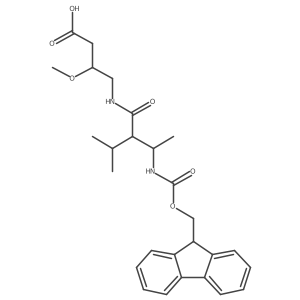 4-[3-({[(9H-fluoren-9-yl)methoxy]carbonyl}amino)-2-(propan-2-yl)butanamido]-3-methoxybutanoic acid结构式