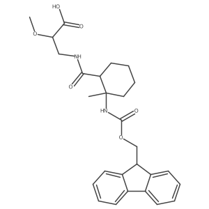 3-{[2-({[(9H-fluoren-9-yl)methoxy]carbonyl}amino)-2-methylcyclohexyl]formamido}-2-methoxypropanoic acid结构式