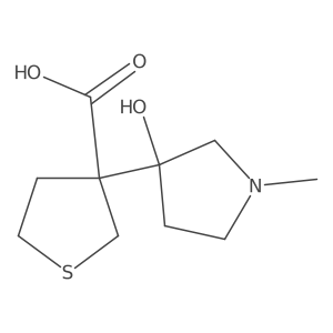 3-(3-Hydroxy-1-methylpyrrolidin-3-yl)thiolane-3-carboxylic acid结构式