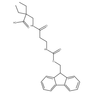 2-ethyl-2-{[3-({[(9H-fluoren-9-yl)methoxy]carbonyl}amino)propanamido]methyl}butanoic acid结构式