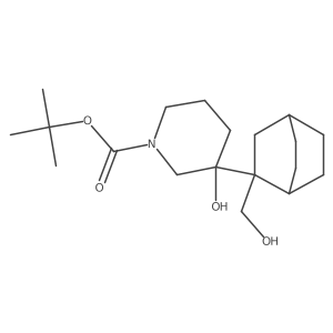 Tert-butyl 3-hydroxy-3-[2-(hydroxymethyl)bicyclo[2.2.2]octan-2-yl]piperidine-1-carboxylate结构式