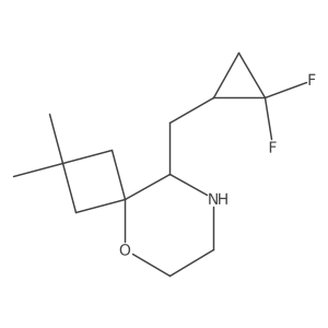 9-[(2,2-Difluorocyclopropyl)methyl]-2,2-dimethyl-5-oxa-8-azaspiro[3.5]nonane Structure