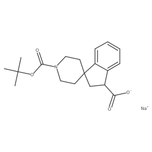 Sodium 1'-[(tert-butoxy)carbonyl]-2,3-dihydrospiro[indene-1,4'-piperidine]-3-carboxylate Structure