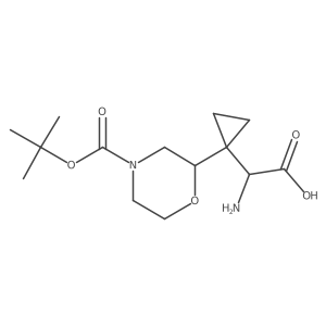 2-Amino-2-(1-{4-[(tert-butoxy)carbonyl]morpholin-2-yl}cyclopropyl)acetic acid结构式