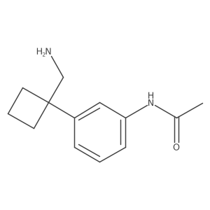 N-{3-[1-(aminomethyl)cyclobutyl]phenyl}acetamide结构式