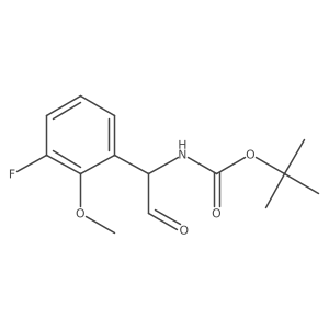 tert-butyl N-[1-(3-fluoro-2-methoxyphenyl)-2-oxoethyl]carbamate结构式