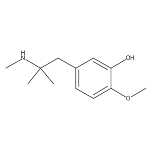 2-Methoxy-5-[2-methyl-2-(methylamino)propyl]phenol Structure
