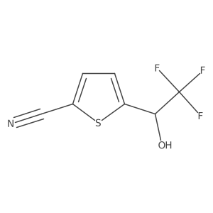 5-(2,2,2-Trifluoro-1-hydroxyethyl)thiophene-2-carbonitrile Structure