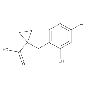 1-[(4-Chloro-2-hydroxyphenyl)methyl]cyclopropane-1-carboxylic acid结构式
