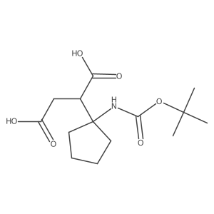 2-(1-{[(Tert-butoxy)carbonyl]amino}cyclopentyl)butanedioic acid结构式