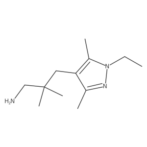 3-(1-ethyl-3,5-dimethyl-1H-pyrazol-4-yl)-2,2-dimethylpropan-1-amine结构式