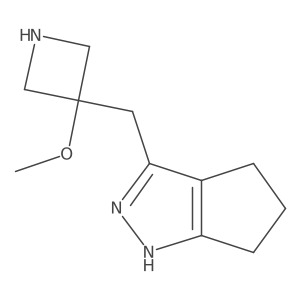 3-({1H,4H,5H,6H-cyclopenta[c]pyrazol-3-yl}methyl)-3-methoxyazetidine Structure