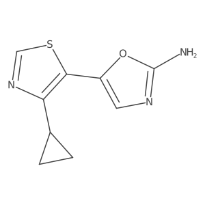 5-(4-Cyclopropyl-1,3-thiazol-5-yl)-1,3-oxazol-2-amine结构式
