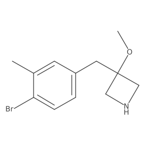 3-[(4-Bromo-3-methylphenyl)methyl]-3-methoxyazetidine Structure