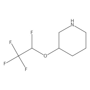 3-(1,2,2,2-Tetrafluoroethoxy)piperidine结构式
