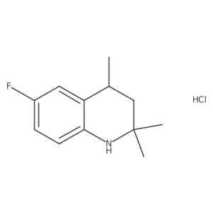 6-Fluoro-2,2,4-trimethyl-3,4-dihydro-1H-quinoline;hydrochloride Structure