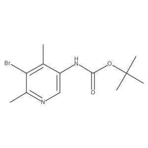 tert-butyl N-(5-bromo-4,6-dimethylpyridin-3-yl)carbamate Structure