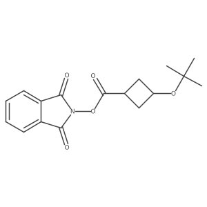 1,3-dioxo-2,3-dihydro-1H-isoindol-2-yl (1s,3s)-3-(tert-butoxy)cyclobutane-1-carboxylate结构式